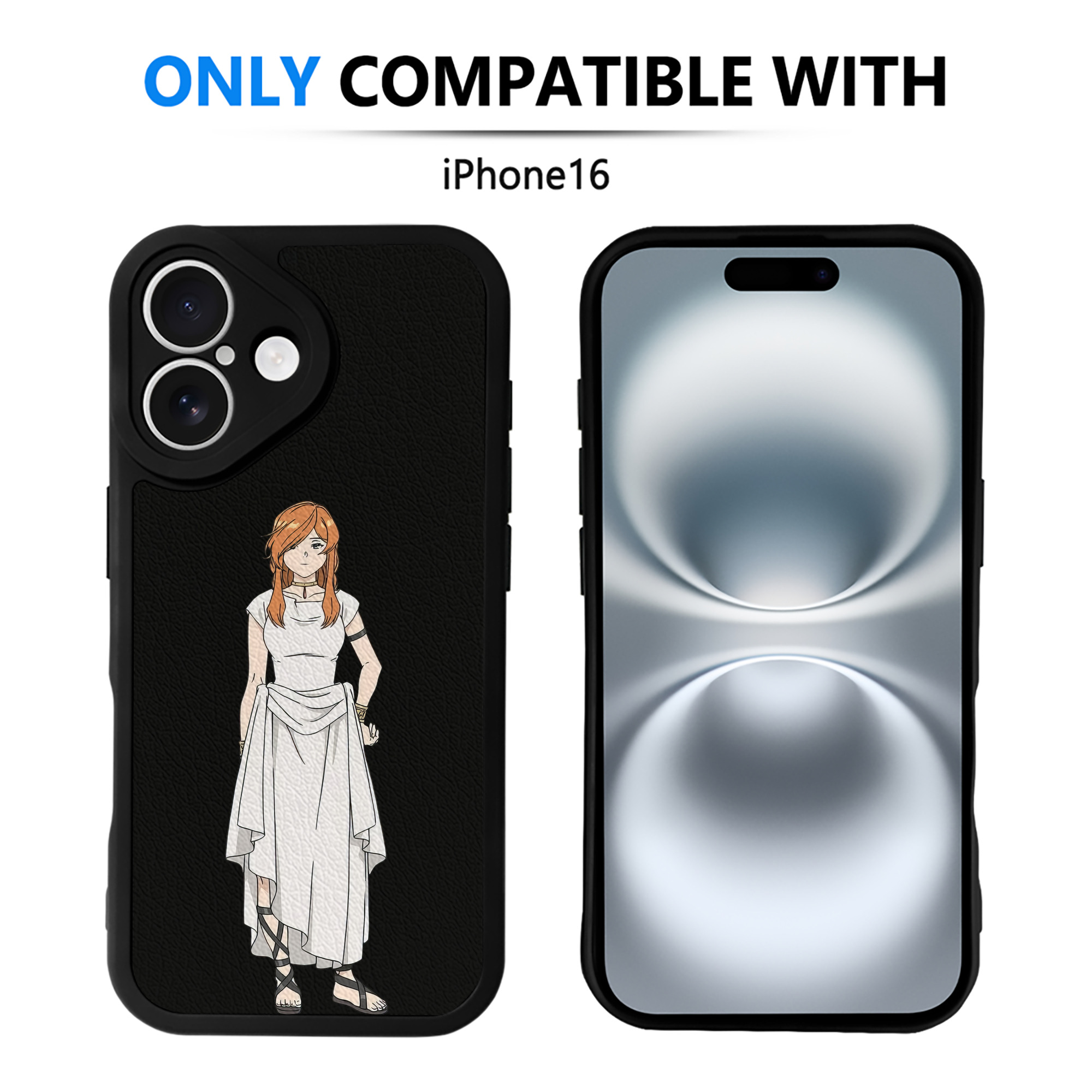 （画像用） 葬送のフリーレン Frieren 【iPhone 16シリーズ対応】シリコンスマホケース（レザー調） 材質：シリコン